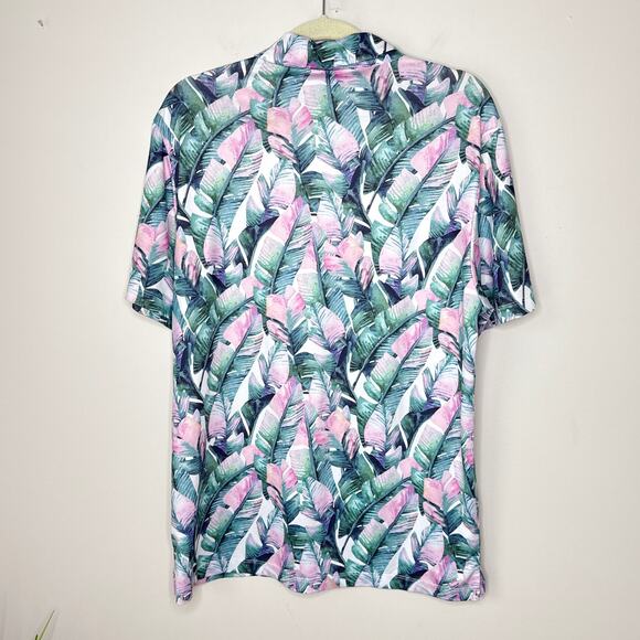 Bad Birdie Men's Size Large Feather Performance Golf Shirt‎ EUC Bright Abstract - Picture 9 of 10